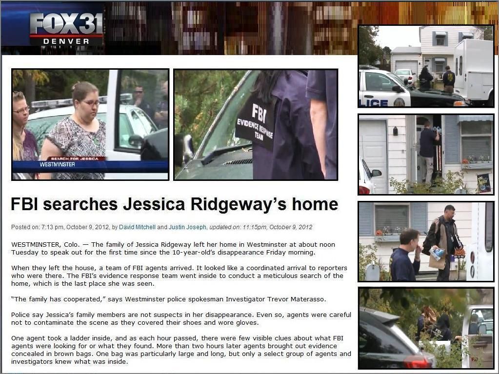 Amber Alert For Missing 10 Yo Jessica Ridgeway Westminster Cobody Found 9270